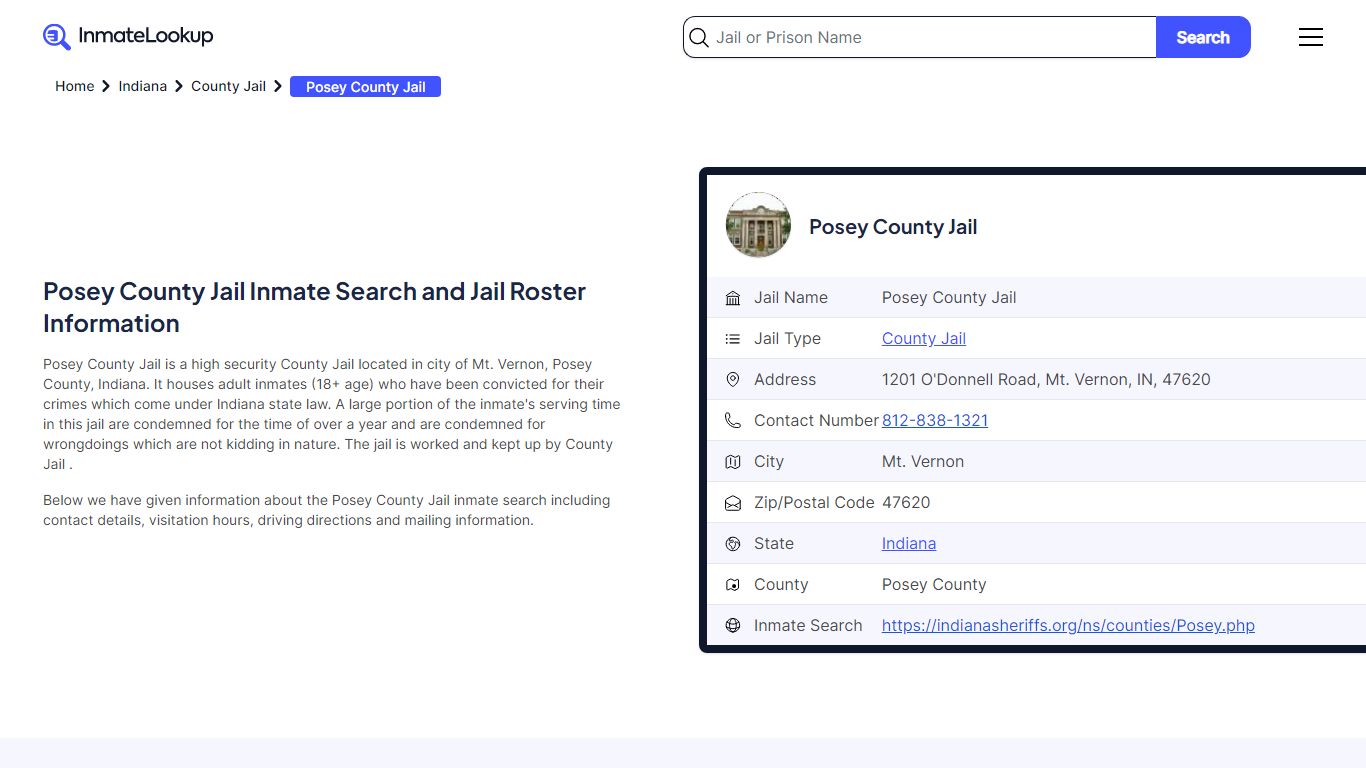 Posey County Jail Inmate Search, Jail Roster, Bookings, Arrests ...